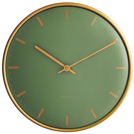Arne jacobsen City Hall väggklocka 29 cm, grön | Inredning > Klockor > Väggklocka | Bagaren och Kocken