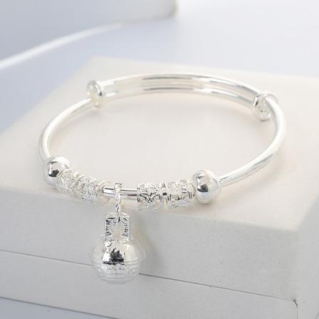 Vintage mote kvinner Bell smykker sølvbelagt mansjett armbånd Silver