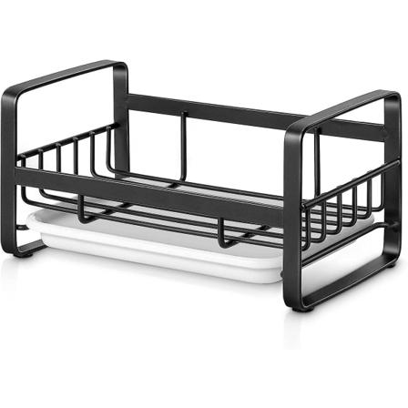 Suurikokoinen astiankuivausteline (musta)