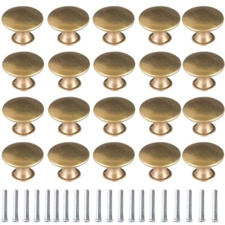 Skapdørhåndtak - Messing dørhåndtak - Antikke messinghåndtak - Skaphåndtak - 20 stk