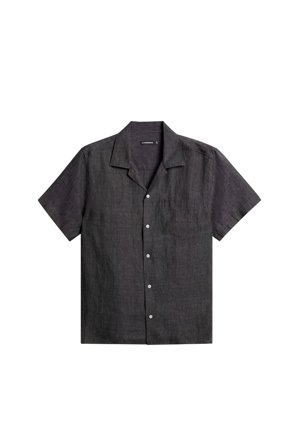 J.Lindeberg - Elio Linen Melange Shirt - Black - Homme - M