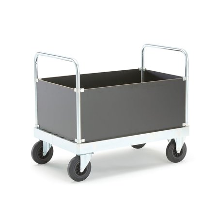 Lådvagn, 1000x700x960 mm, elförzinkad ram , MDF-skivor, utan broms