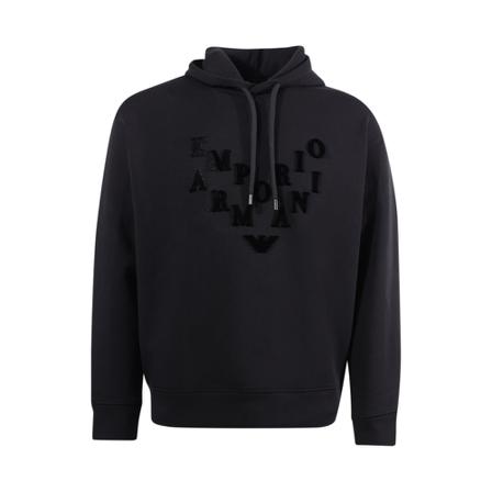 Emporio Armani, Hoodies Czarny, Mężczyzna, Rozmiar: S
