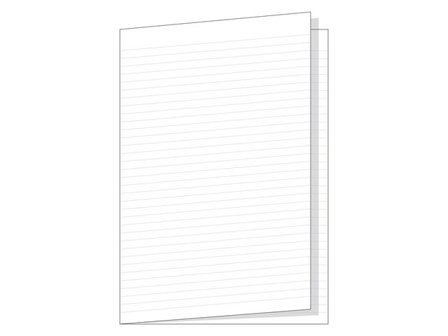 Skrivpapper A3 vikt, vitt 70g ohålat papper, linjerat 8,5mm 250/fp - Lyreco - Skola och förskola - Förbrukning skola häften - Provskrivningspapper