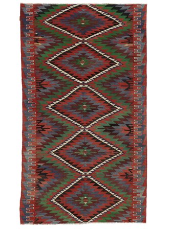 Kilim Vintage Turkish Rug Oriental Dark Red/Black (Wool, Turkey)