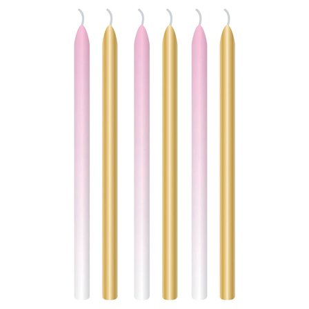 Kakkukynttilät 1st Birthday Ombre Vaaleanpinkki