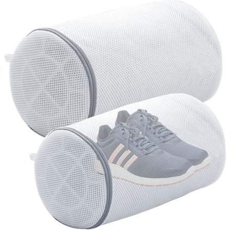 2 stk. vaskeposer til sko, vaskepose til sko, tørretumbler, dørskonet til sarte træningssko, strømper, bh'er