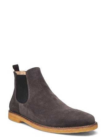 Booties - Flat - With Elastic Chelsea-saappaat Bootsit Brown ANGULUS