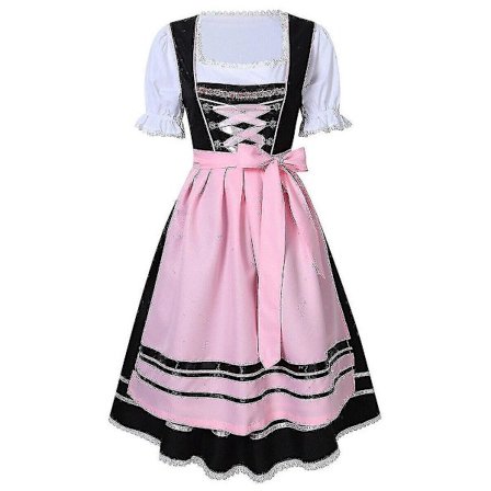 Dirndl Kjole tysk Oktoberfest bayersk øl Wench kostyme Maid Festival Party Z X .q Rosa