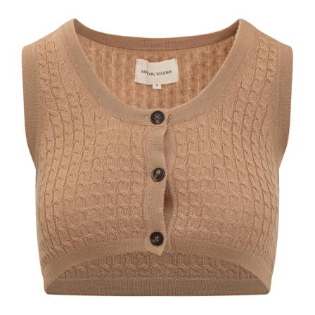 Loulou Studio, Sleeveless Knitwear Beige, Dames, Maat:S