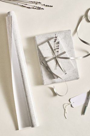 Jotex - Gavepapir - Lengde 10 Meter Hvit/grå - LUXLEY - Kjøp Gavepapir & gavebånd hos Jotex