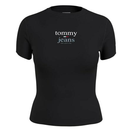 Tommy Jeans, Dw 0Dw 13623 T -shirt Zwart, Dames, Maat:XS