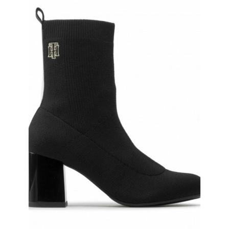 Tommy Hilfiger, Logo High Heel Sock Boots Czarny, Kobieta, Rozmiar: 38 EU