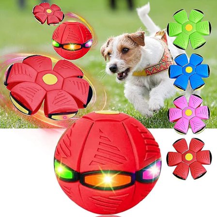2023 Ny Pet Legetøj Flyvende Tallerken Bold, Flyvende Tallerken Bold Hundelegetøj, Pet Legetøj Flyvende Tallerken, Med 6 LED Lys