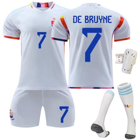2022 Qatar World Cup Belgien Borta Fotbollströja Set Xl