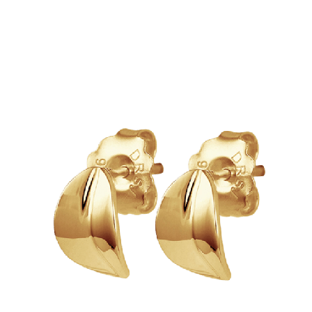 Drakenberg Sjölin Botanica små örhängen med ett litet löv i guld Dam ONESIZE