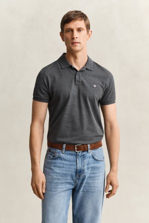 GANT Herren Slim Fit Poloshirt (L) Dunkelgrau