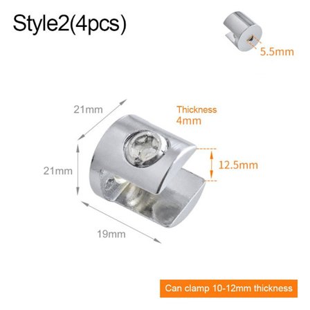 4 kpl lasikiinnike Lasipinnoitetut kiinnikkeet STYLE 2 STYLE 2