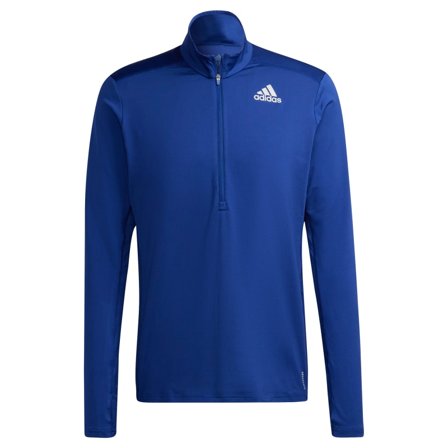 Adidas Men's Own The Run 1/2 Zip LS Tee Men long-sleeved training tops Blue XXL