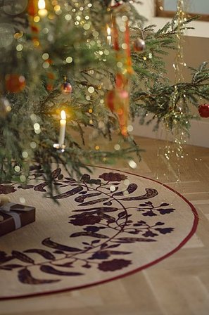 Jotex - Kerstboommat Beige/multikleur beige/multikleur - INGRID - Koop Juten vloerkleden bij Jotex