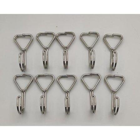 10 spiralkroge, rustfri spænder, elastisk krog, elastisk spænder, til telte, cykler, bagagefiksering, fast krog