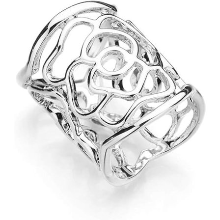 1 st Scarf Spänne ihålig ros Scarf Ring Spänne Pin Bröllop Chic W