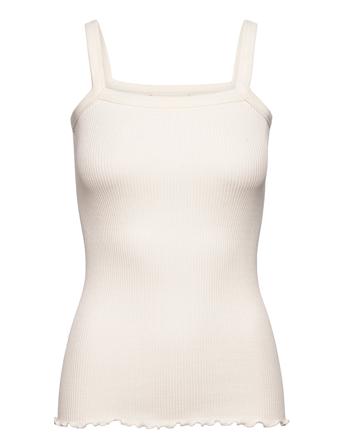Silk Stap Top T-shirts & Tops Sleeveless Hvit Rosemunde