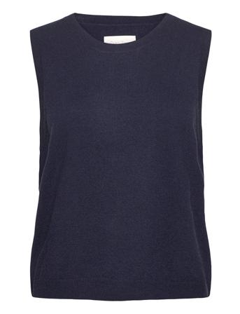 Keyjapw Pu Vests Knitted Vests Sininen Part Two