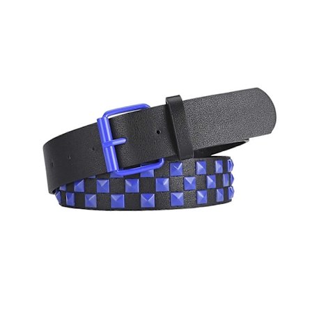 Herrebælte med firkantet perlepyramide-dekoration, punk hiphop-stil, justerbar længde, jeansbælte