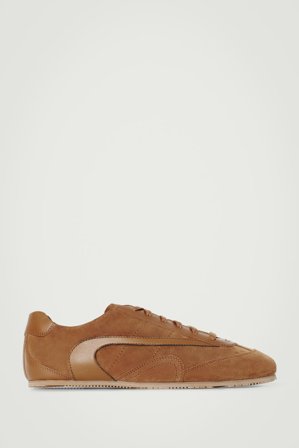 COS Men's Minimal Suede Trainers in Yellow