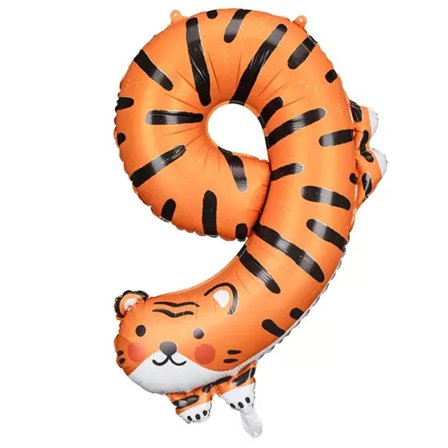 Dyr Talballon 80 cm "0-9" Ciffer 9