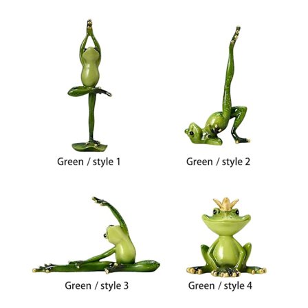 Kreativ flytende frosk ornament skulptur harpiks statue fisketank dam dekor