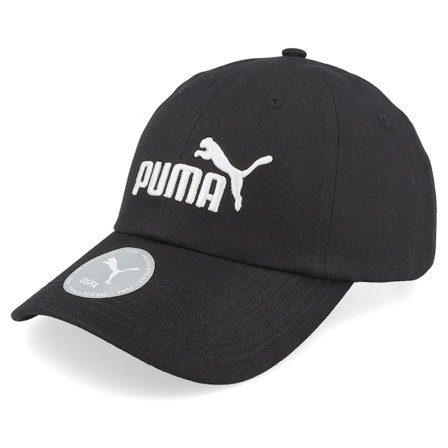 Puma - Svart unconstructed Caps - Essential No.1 Logo Bb Cap Black Dad Cap @ Hatstore