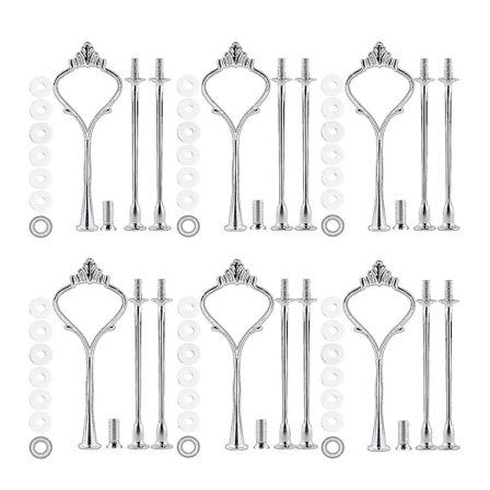 6-delt bakkehardware til kagebunde - 3-lags kagebunde samlingshardwareholder til bryllup og fest - Gratis fragt + overlegen kvalitet