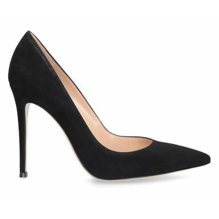 Gianvito Rossi, Pumps Gianvito 105 Veloursleder Zwart, Dames, Maat:40 EU