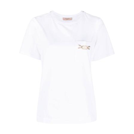 Twinset, T-Shirts Wit, Dames, Maat:2XS