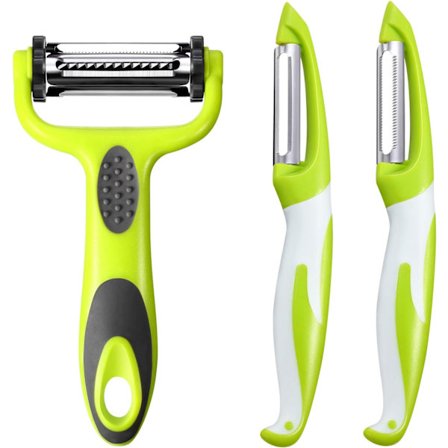 3 Stykker 3 i 1 Multifunksjonell Grønnsaksskreller 3 i 1 Roterende, ZQKLA