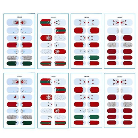 Jule Neglefolier Søde Gel Negle Klistermærker Selvklæbende Manicure