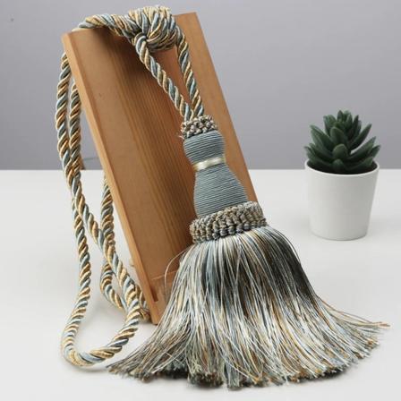 2 kpl Tassel-verhokiinnikkeet Helma Dekoraatio Verhot Pidikkeet Solki Rep Kulta Ripustettavat Pallot Dekor Olohuone Tarvikkeet Blue As Picture
