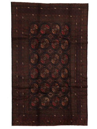 195X320 Dywan Orientalny Beludż Czarny (Wełna, Afganistan)