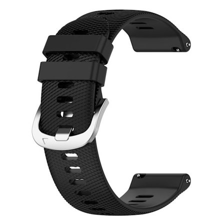 1 st (svart) klockarmband 20mm, snabbkoppling silikonklocka