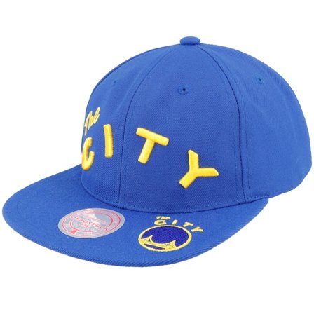 Mitchell & Ness - NBA Azul snapback Boné - Golden State Warriors Dead Remix Deadstock Blue Snapback @ Hatstore