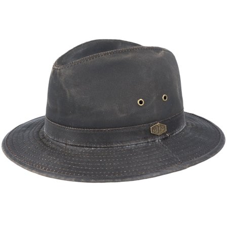 MJM Hats - Brown fedora Kapelusz - Oakwood Antique Cotton 6 Brown Hat @ Hatstore