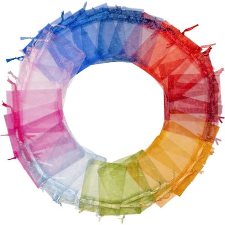 Organzapose, organza gavepose, smykkepose, bryllupspose, la