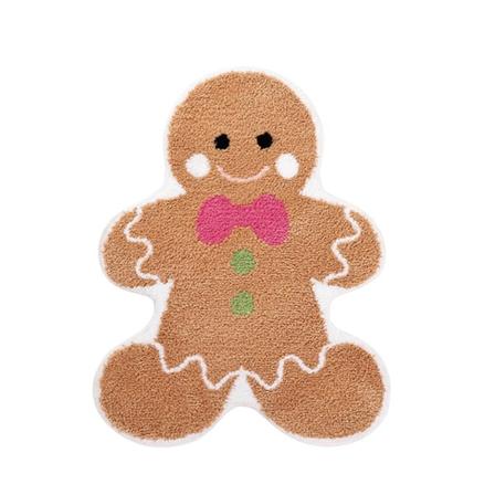 Söta Pepparkakor Badmattor Till Jul Halkfri Absorberande Badkudde För Badrum Kök 50x80cm