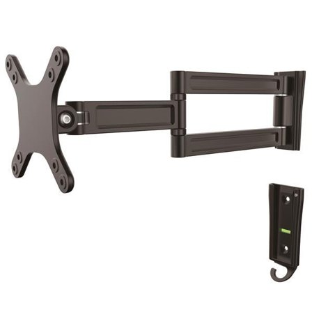 StarTech Monitor Wall Mount - Dual Swivel - Supports 13'' to 34'' Monitors - VESA Monitor / TV Wall Mount - Wall Mount Swivel Monitor Arm - Black