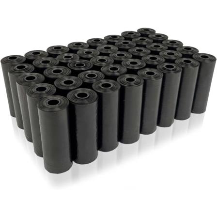 600 stk Hundebæsjposer, Hundebæsjposer, Svart, Hundebæsjpose - 22 * 31,5 cm, Polyetylen-materiale, Bærbar (40 ruller, 15 per rull) - Bæsjpose