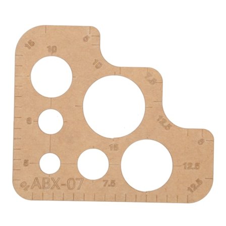 Akrylmal for DIY, gjennomsiktig, rund linjal, stencil, skjæreverktøy med beskyttende lag for håndverk, gave