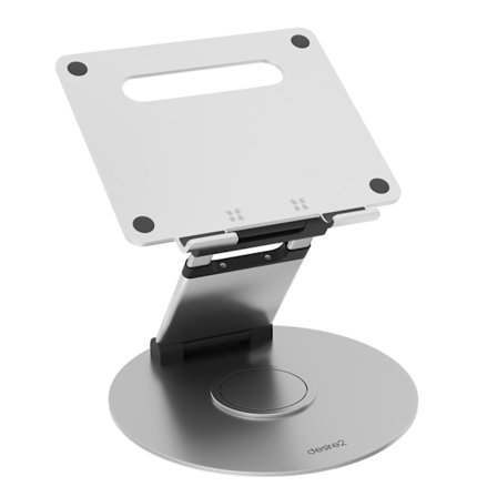 Sit-Stand Laptop Forhøjer – Justerbar, 360° Rotation, Aluminium