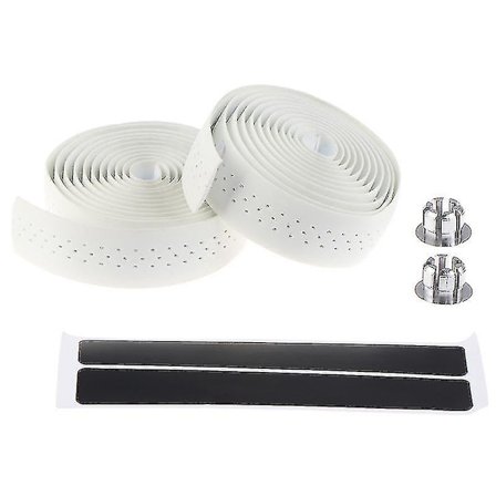 Sykkelstyretape Landeveissykkel PU Lær Perforert Belte Pustende Myk Hfmqv